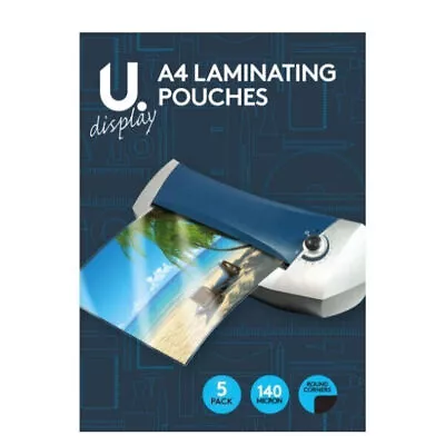 A4 Laminating Pouches - 5 Pack Glossy Finish Heated Pouch Quality Signs Poster • £4.99