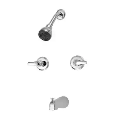 Project Source Rutland 2-Handle Tub & Shower Faucet | # 1451697 Polished Chrome • $42.50