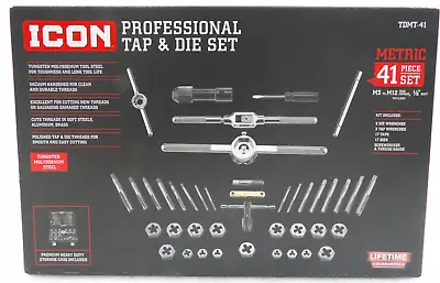 Icon TDMT-41 41 Piece Metric Professional Tap & Die Set 59159 • $67.45