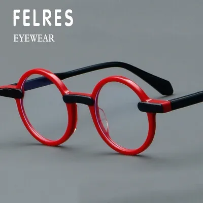 Men Women Acetate Frame Eyeglasses Clear Lens Fashion Round Glasses Frames New  • $26.86