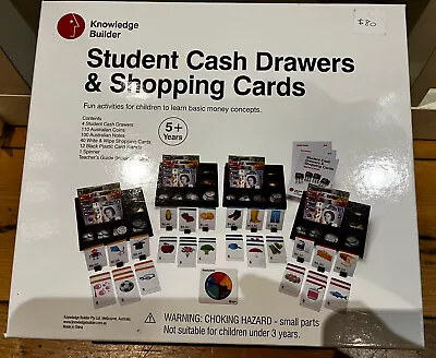 Student Cash Drawer & Aus Play Money Coins Maths Teacher Realistic. BNIB. Kids • $55