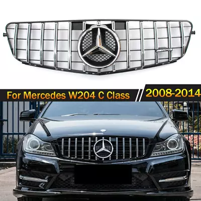GTR Front Grille For Mercedes W204 C250 C180 C300 C350 2008-2014 Grill W/Emblem • $61.05