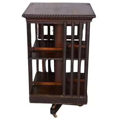 Antique Victorian Mahogany Revolving Bookcase #21982 • $585