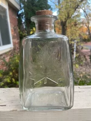 Vintage John MacNaughton Liquor Decanter Bottle Canada Whiskey Maple Leaf 7.5  • $7.52