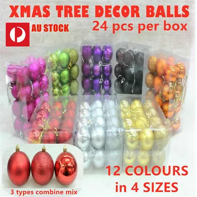 24/32/36PC Christmas Decorations Baubles Tree Xmas Balls Party Wedding Ornament  • $12.99