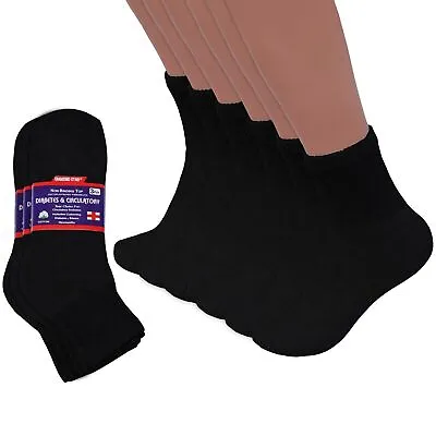 Diabetic Ankle Socks Mens Circulatory Health Socks 3 12 Pairs 9-11 10-13 13-15 • $9.99