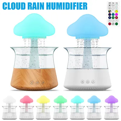 Cloud Humidifier Relaxing Aromatherapy Desktop Rain Lamp USB Rain Sound Diffuser • £29.44