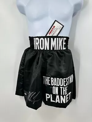 Mike Tyson Autograph Signed Boxing Trunks Custom Embroidered Tristar Certified • $18.50