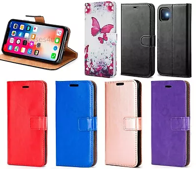 Case For IPhone 13 12 Se 6 7 8 11 XR 8+ Leather Flip Gel Wallet Book Phone Cover • £3.34