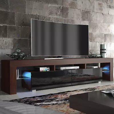 TV Unit 200cm | Modern Stand | Gloss Doors | Free LED | Creative Furniture ⭐⭐⭐⭐⭐ • £179.90