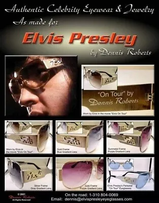 Authentic Elvis On Tour Sunglasses D.roberts • $2300