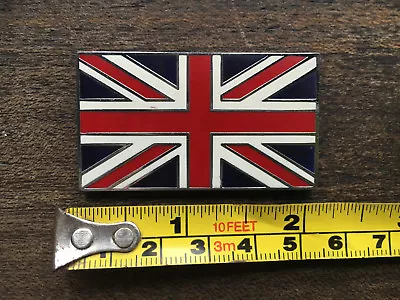 Union Jack Metal Enamel Badge Emblem Classic Car Self Adhesive Sticky 50mm X 29m • £8.68