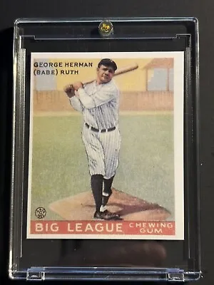 Babe Ruth New York Yankees 1933 Goudey Reprint #144 Baseball Card In Screw Down • $7.95