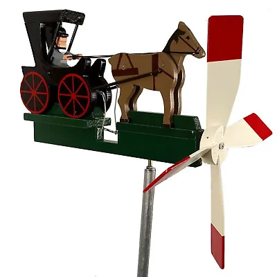 Amish Gentleman Horse & Buggy Whirligig Handmade Made In USA • $117