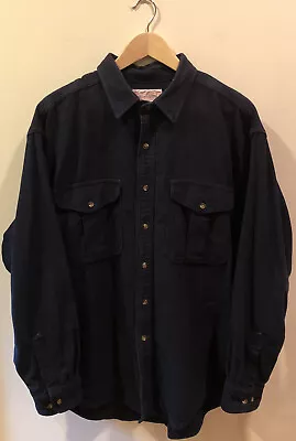Vintage CC Filson Moleskin Seattle Navy Blue Shirt Men's XL Long Sleeve - USA • $65