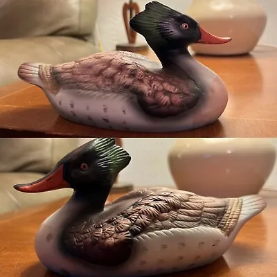 Meganser Realistic Duck Decoy Ceramic Pottery • $100