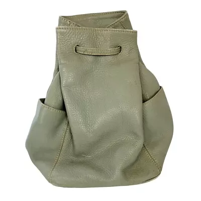 Vintage Coach Sage Green Pebbled Leather Backpack Style 4922 Drawstring • $89.99