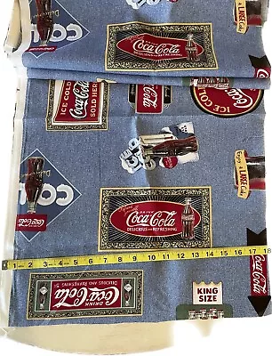 RARE Coca Cola Poly/Cotton Fabric • $20