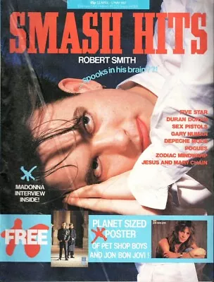 SMASH HITS Zodiac Mindwarp Pogues 5 Star Robert Smith Pet Shop Boys Sex Pistols • £11.99