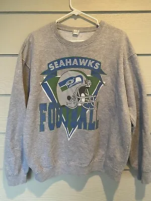 Vintage Seattle Seahawks Crewneck Sweatshirt Size Large (fits Small) • $24