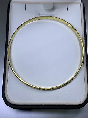 22ct Yellow Gold Chunky Bangle Bracelet Indian Asian Wedding Ceremony 13.2g • £1000