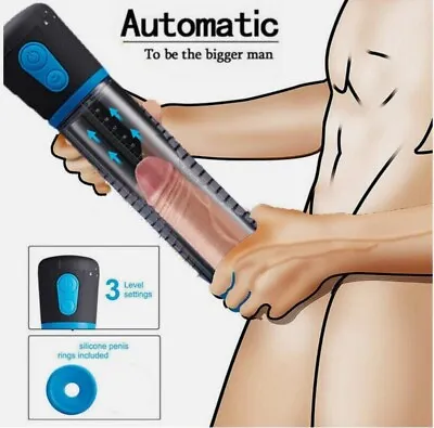 Vacuum Penis Pump For Men ED Enhancement Erectile Enlargement Penis Enlarger BG • $29.89