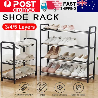 $16.69 • Buy Shoe Rack Storage Organizer Shelf Stand Shelves 3/4/5 Tiers Layers Shoe Storage