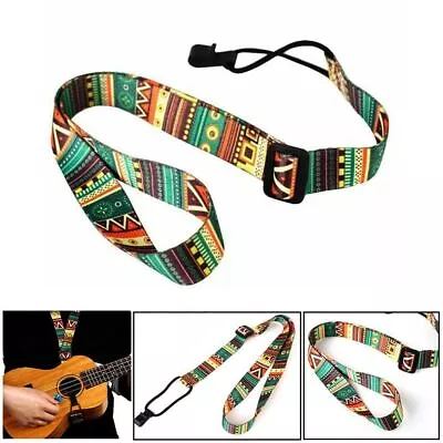 $10.80 • Buy Ukulele Shoulder Strap Adjustable Printing Ribbon Clip-on Hawaii Design Ukelele