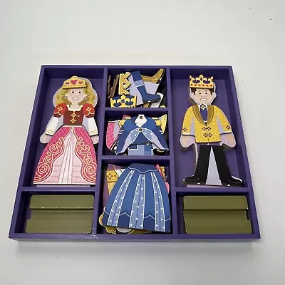 Melissa And Doug Wooden Magnetic Dress Up Prince And Princess Set • $4.25