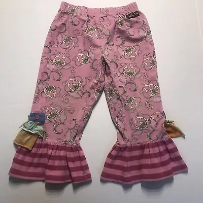 Matilda Jane Pink Girls Floral Bell Pants Size 4 • $15.99