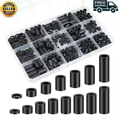 Nylon Spacers Plastic Spacers Washers Assortment Kit 345 Pcs Round Spacers • $8.52