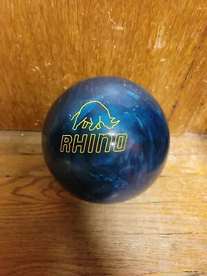 Brunswick Rhino 10 Lb Bowling Ball Marble Blue VTG ALF1358 USA  • $70