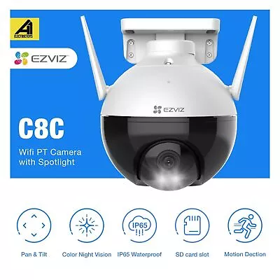 EZVIZ C8C 1080P IP Camera Wifi Outdoor 360° PTZ Wireless AI IP65 Security Camera • $180