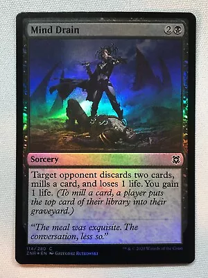 MTG Zendikar Rising Mind Drain 114 Foil NM/M • $1.99