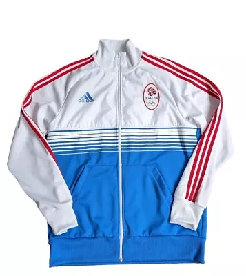 Adidas Team GB Olympics Red White Blue Track Jacket 2011 Large  • £22.99