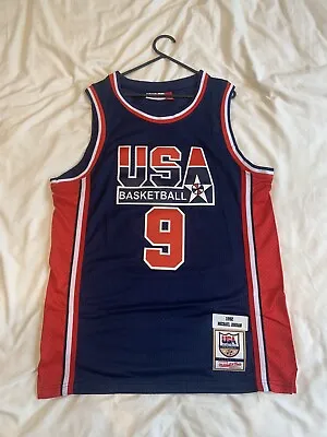 £39.99 • Buy Michael Jordan Dream Team USA  Basketball Jersey Navy Blue