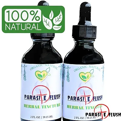 Parasite Flush Tincture Organic Liquid Herbal Drops Detox 2 FL OZ Concentrated • $14.99