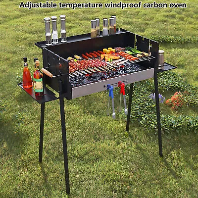 Outdoor Portable Barbecue Grill Foldable Shelf Adjustable Temperature Windproof  • $81.32