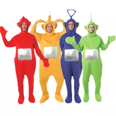 Teletubbies Tinky  PO LAA-LAA Dipsy Adult Jumpsuit Head Mask Set Costume Cosplay • $37.99