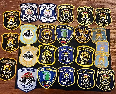 Vintage Obsolete State Of Michigan Police Patches Mixed  Lot Of 24 Item 248 • $12.51