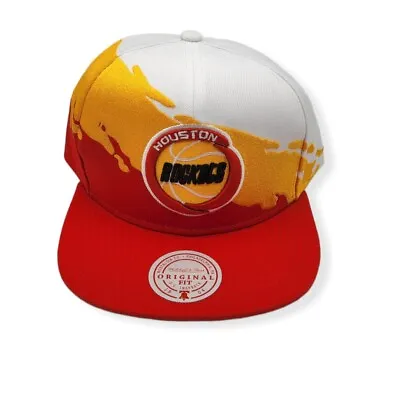 Mitchell & Ness Houston Rockets Paintbrush Adjustable Snapback Hat Cap • $38.99