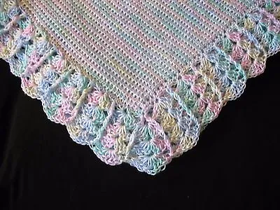 $32.99 • Buy NEW Handmade Crochet Baby Blanket Afghan (Multi)