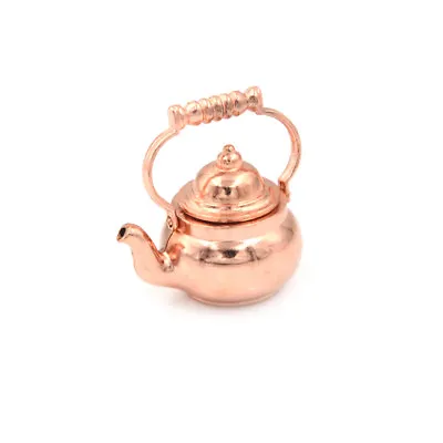 1PCS 1:12 Dollhouse Miniature Copper Tea Kettle Tea Pot Classi_-_ • $6.95