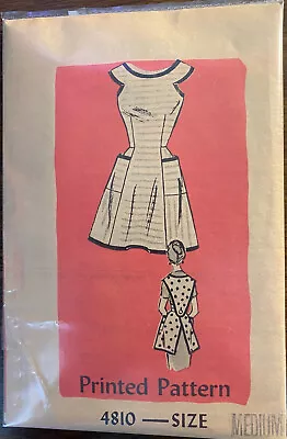 Vintage UNCUT Printed Pattern Full Apron Pattern #4810 Sz 34 -36  • $6.99