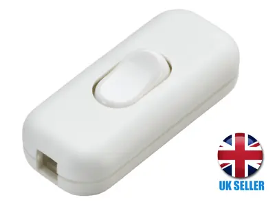 Inline Cord Switch Lighting Light White 6A Knightsbridge ST6AWH • £3.59