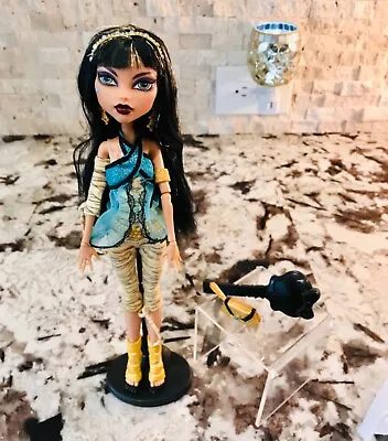 💙  Monster High First Wave Cleo De Nile Stand Purse Earrings HTF Headband 💙 • $85