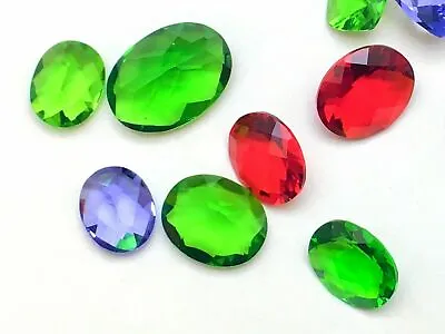 2 Pcs Of Mt St Helens Green/Red/Tanzanite Helenite 8x10mm Oval Cut Loose Stones • $16