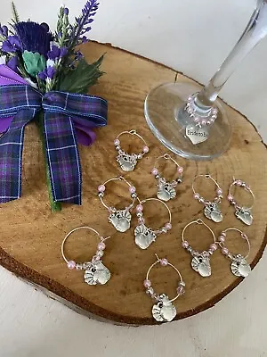 £3.95 • Buy Set Of 11 Hen Party Wine Glass Charms Including Bride To Be Charm