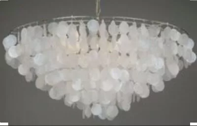 Laura Ashley Large - Six Layer - Capiz Shell Chandelier • £50