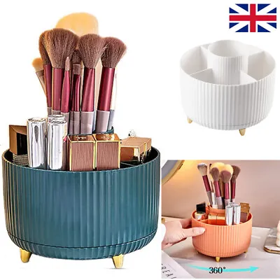 360° Rotating Makeup Brush Holder Desk Cosmetic Organiser Lipstick Brush Storage • £8.89